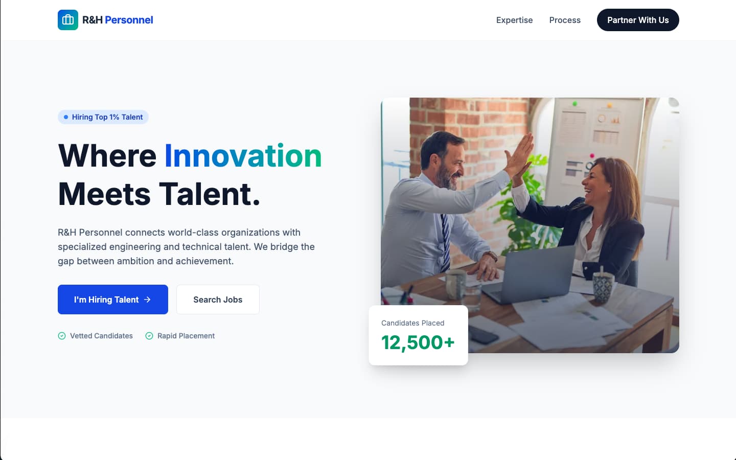 R&H Personnel website